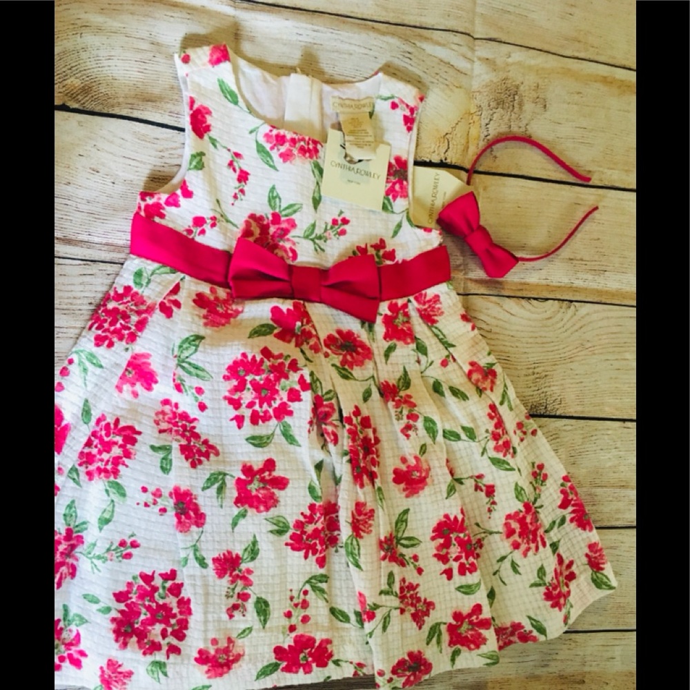 Sweet spring floral toddler dress